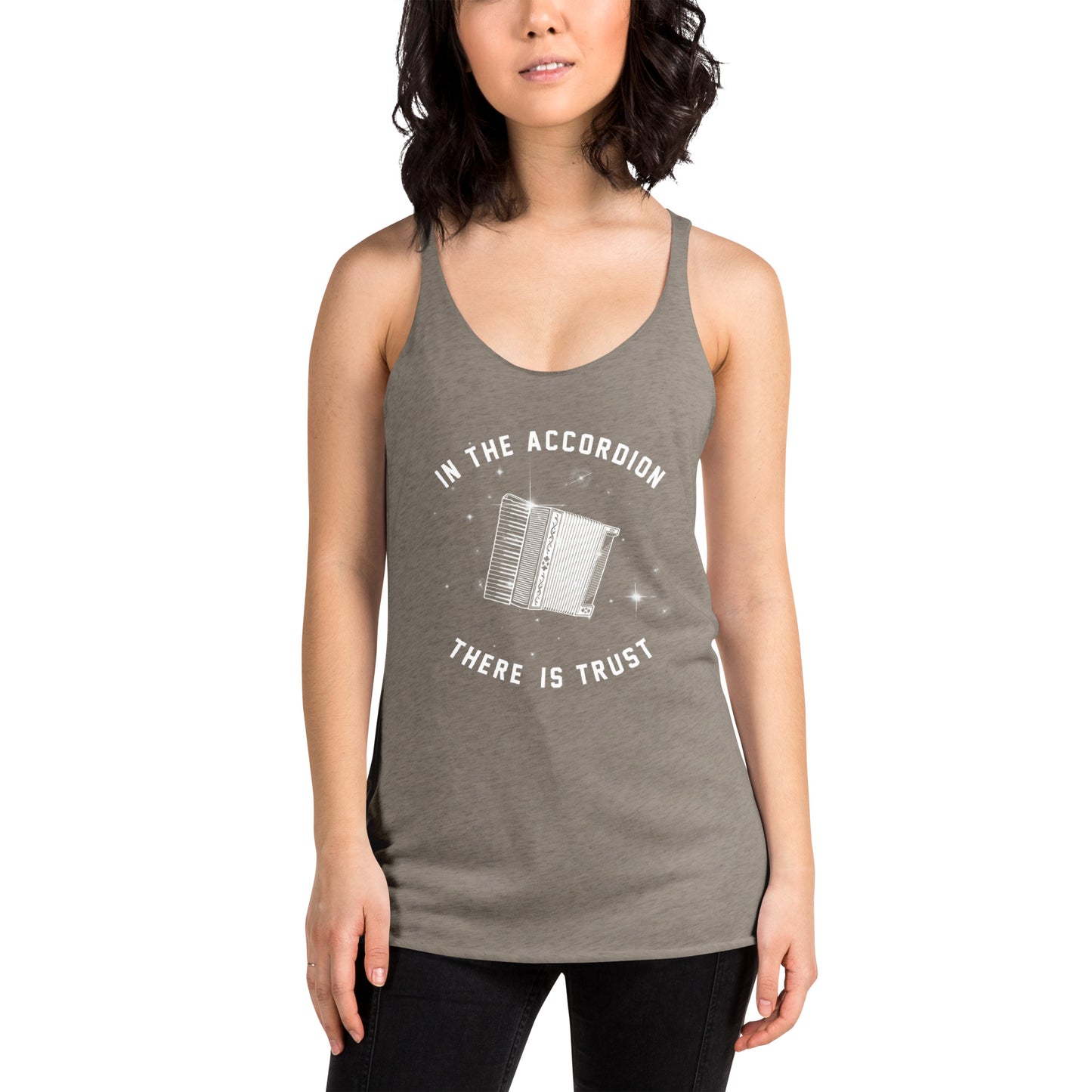 In the Accordion There is Trust Original Racerback Tank